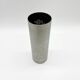 Roll vase / built-in flower stick – brushed aluminum, 1970s