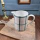 Old pitcher Moulin des Loups with green checks – Decorative vase jug country style