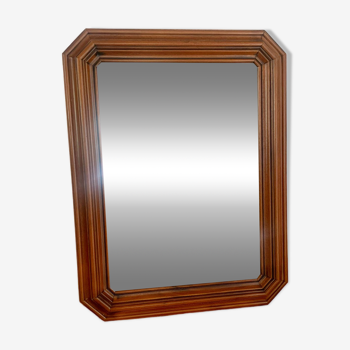 Miroir octogonal en bois