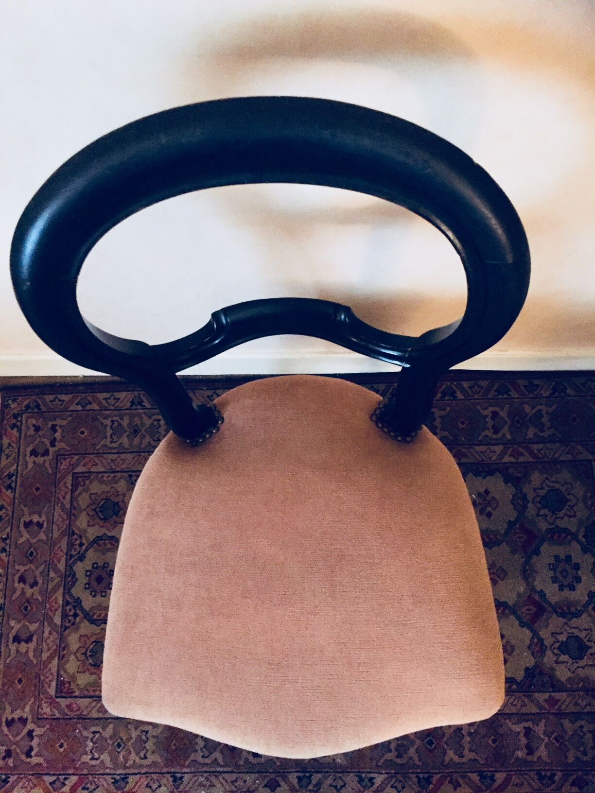 Chair Louis Philippe velvet rose