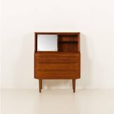 Danish  mid century teak  bureau with a hidden vanity by Ølholm Møbelfabrik