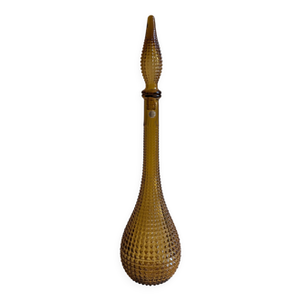 Vintage amber Empoli carafe