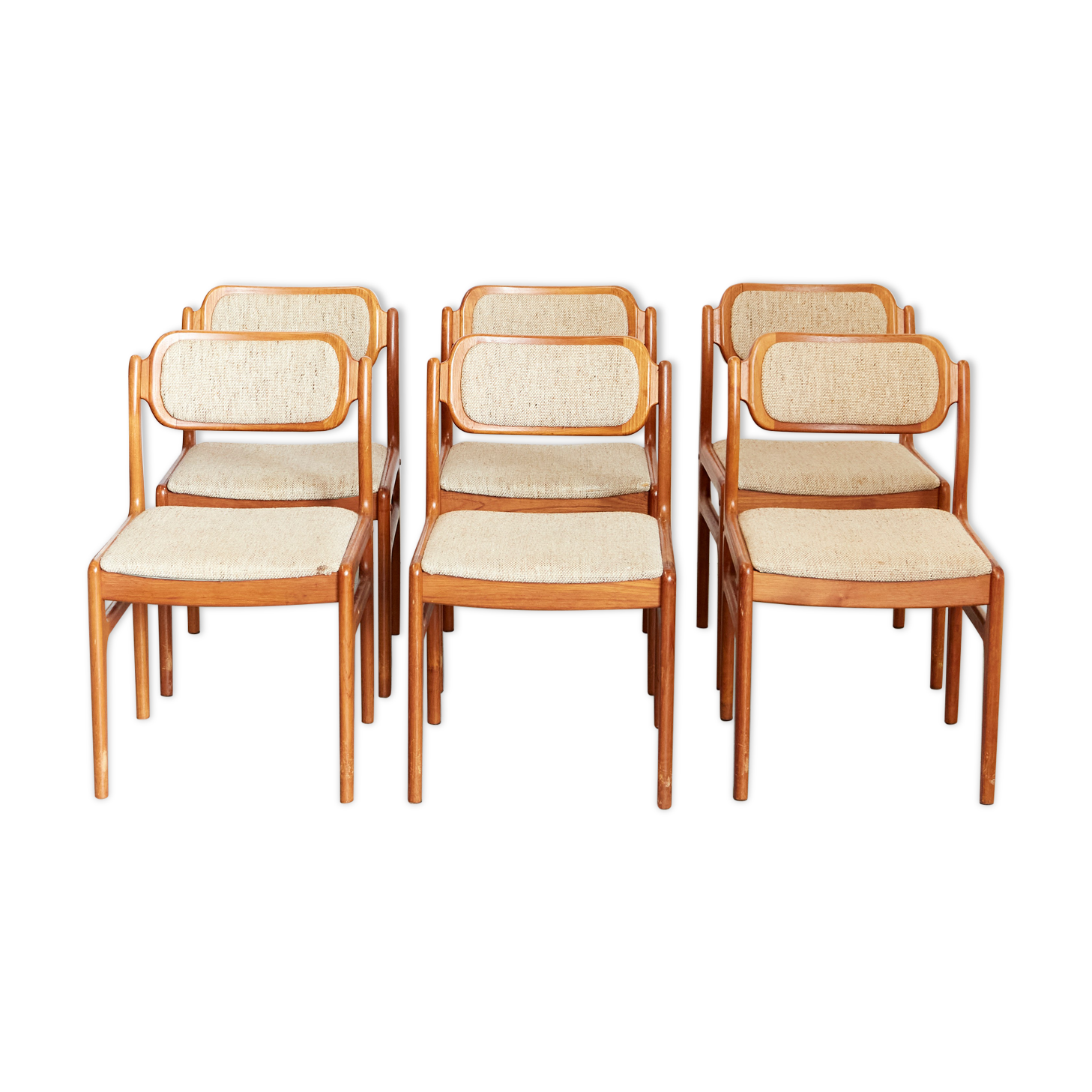 Johannes Andersen teak dining chairs for Uldum