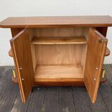 Vintage mahogany bar cabinet with marquetry