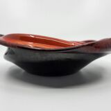 Red Orange Ceramic Empty Pocket Cup signed 2010