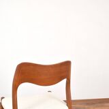 Chaises Modèle 71 en Teck par Niels Otto (NO) Møller pour JL Møllers, 1950