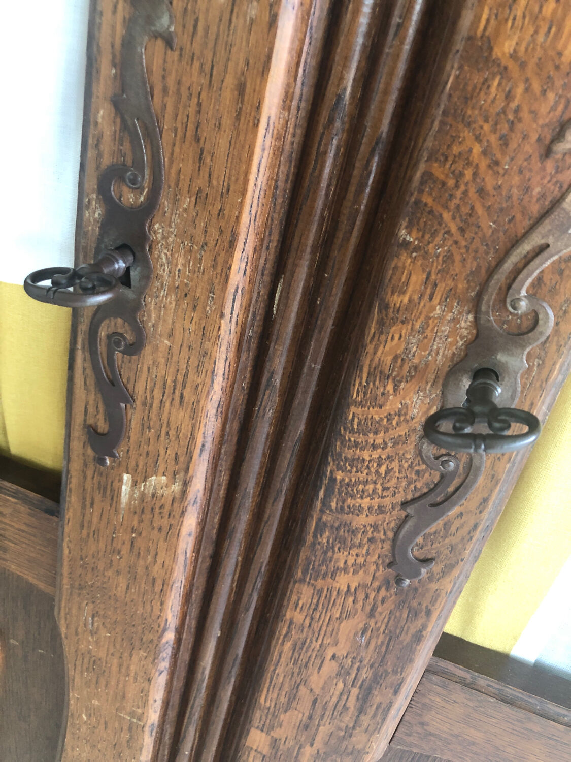 Wardrobe half wardrobe and old oak shelves