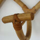 Vintage rattan coat rack 5 hooks 50s