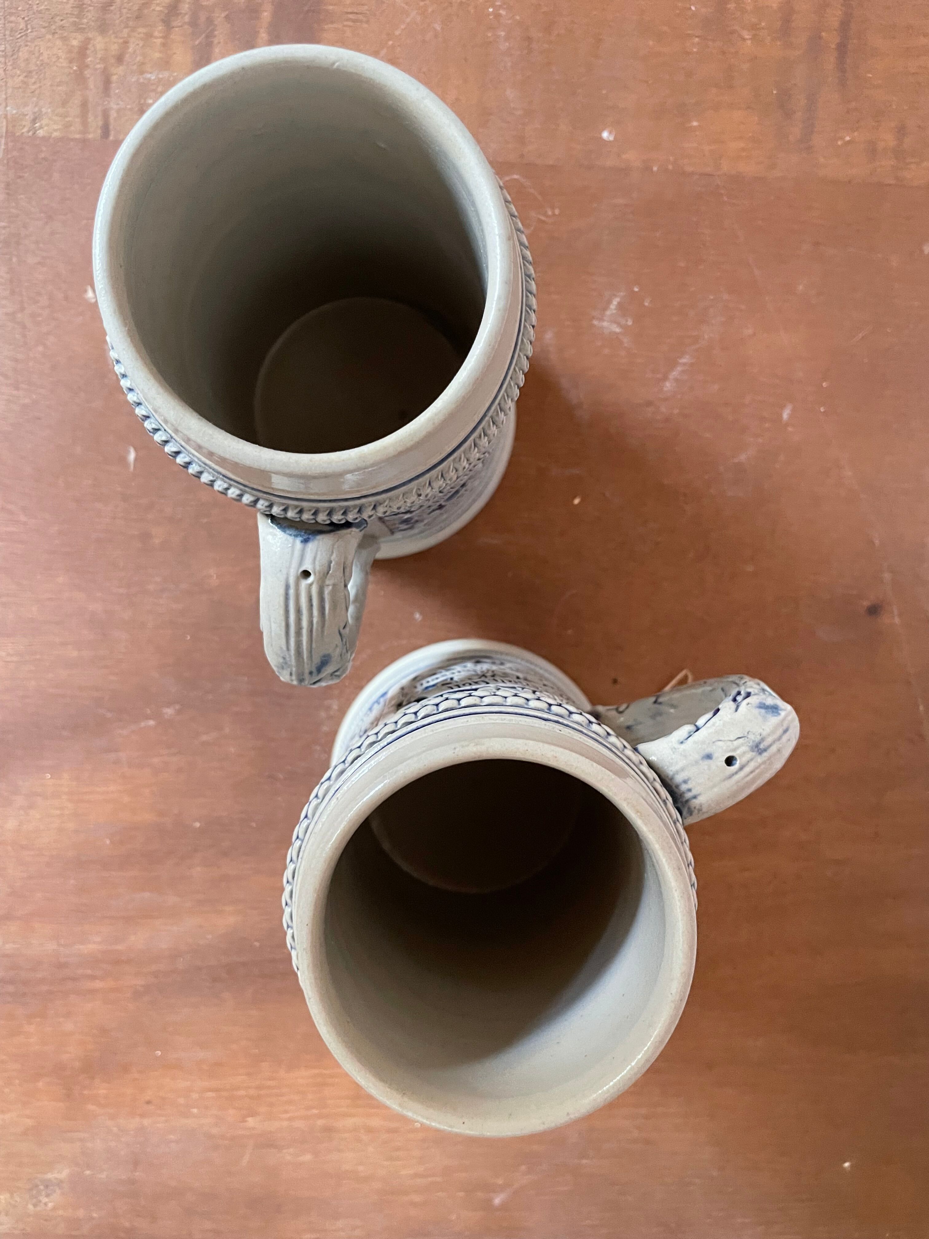 Western-germany sandstone beer mugs 1894