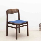 All-wood chair in royal blue and ebony