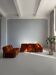 Modular Sofa Incorporated Coffee Table Burnt Orange Velvet