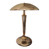 Chrome and gold liner mushroom lamp 1980