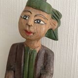 Polychrome wooden statuettes musicians from Asia