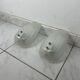 Set of two vintage Italian glass wall lamps