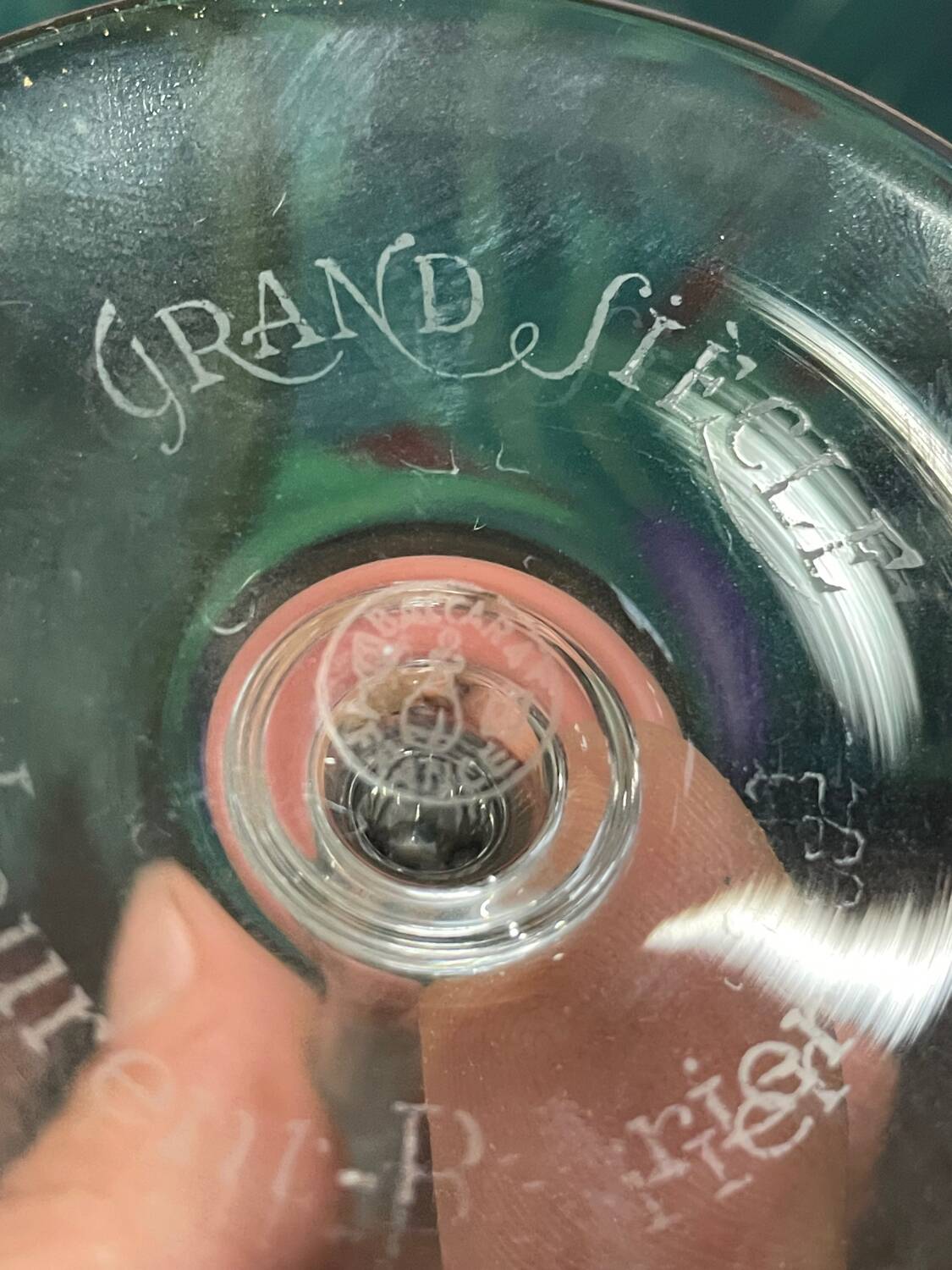 6 Baccarat champagne flutes, grand siècle crystal, Laurent Perrier