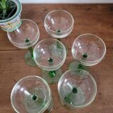 Set of 6 stemmed glasses for white wine from Alsace