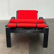 Mid-century modern Pulkka lounge chair by Ilmari Lappalainen for Asko, Finland, 1960s.