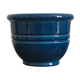 Blue ceramic pot cover