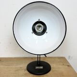 Lampe de table vintage en émail noir, 1950s