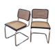 Pair of chairs Marcel Breuer Cesca B32