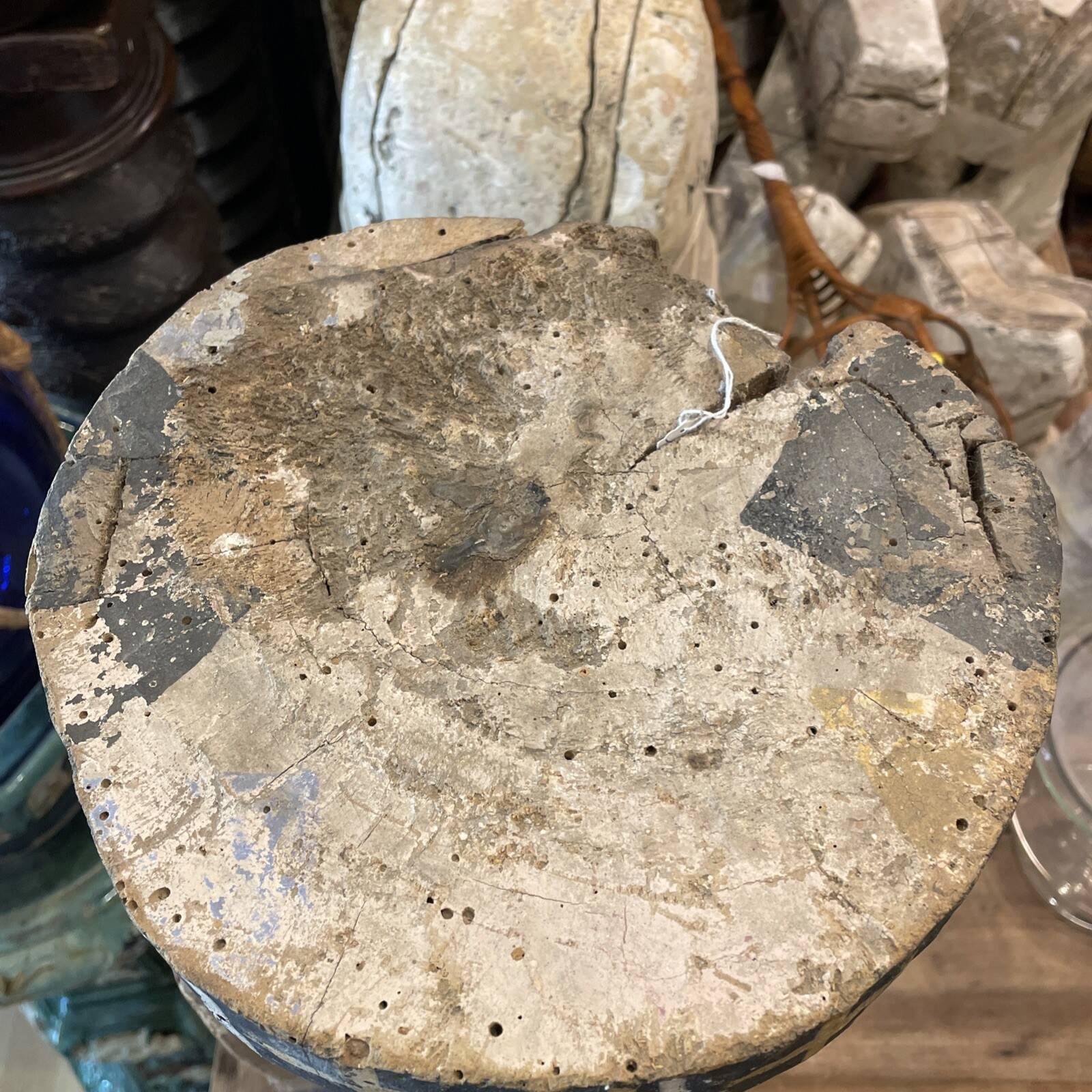 Carved totem pole 1940