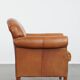 Fauteuil en cuir de vachette couleur cognac