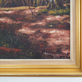 Painting „The Deep in the forest”, Scandinavian design, 1970s