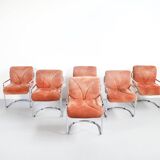 Set of 6 armchairs by Guido Faleschini, 1970s, Mariani Italia, publisher