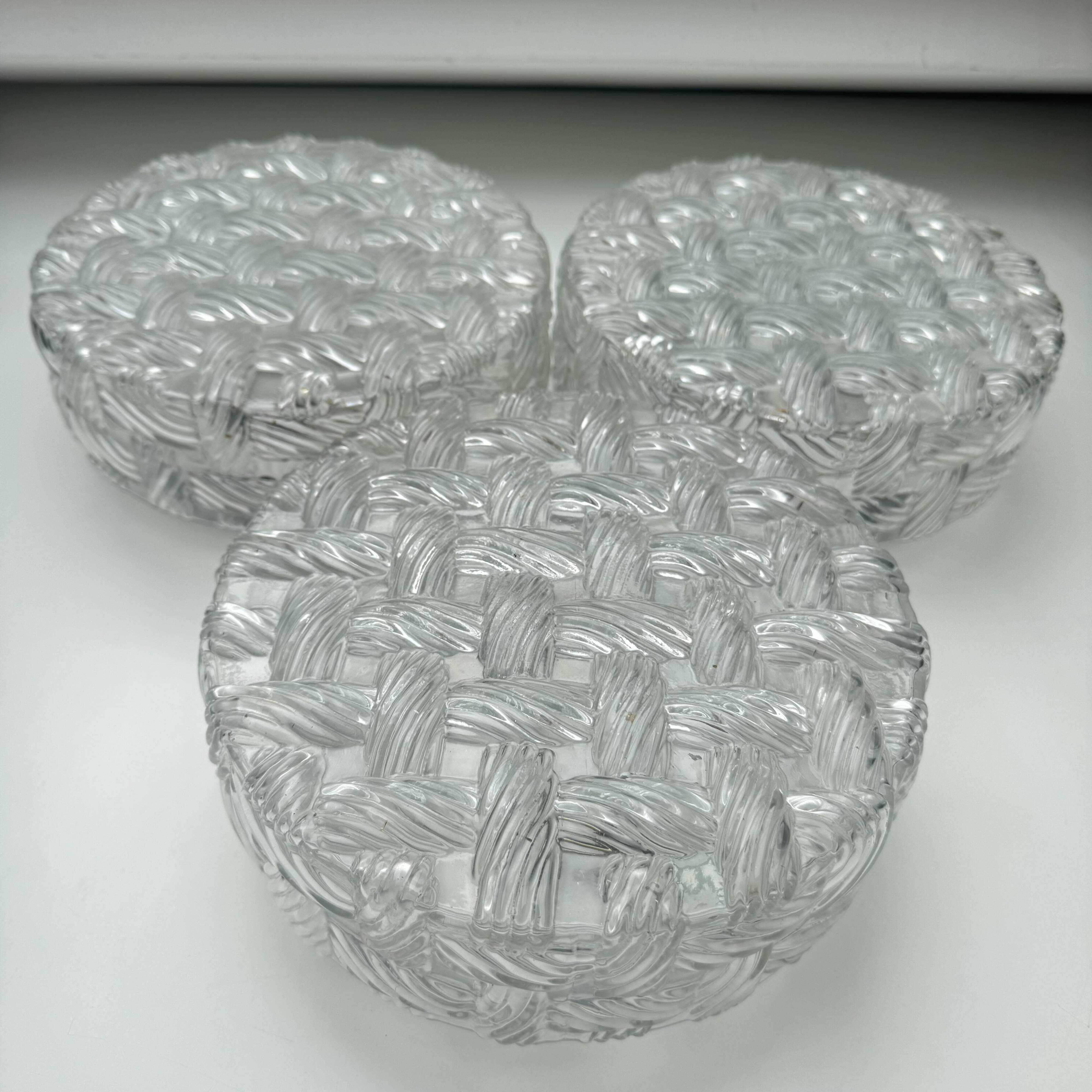 Ceiling Lamp Light Vintage 1970s Basket Weave