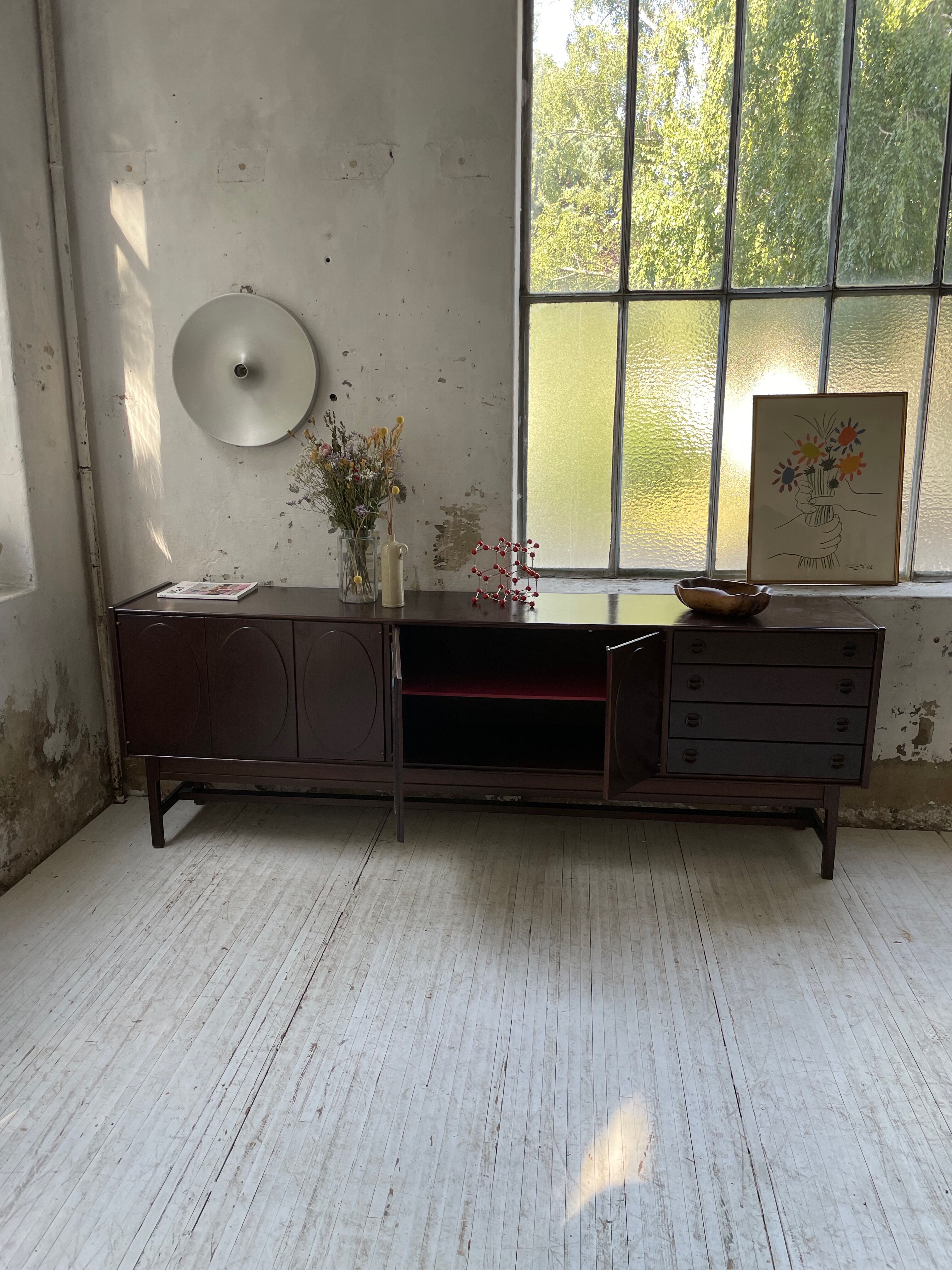 Walnut row Roche Bobois 240 cm