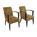 Paire de fauteuils bridge Art déco 1930