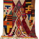 Moroccan Boujaad Rug – Handwoven Colourful Geometric Wool Carpet 150/250cm