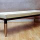 Bench top White leather