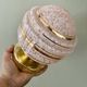 Vintage art deco globe wall or ceiling light in pink and gold Clichy glass
