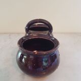 Double pot in varnished sandstone