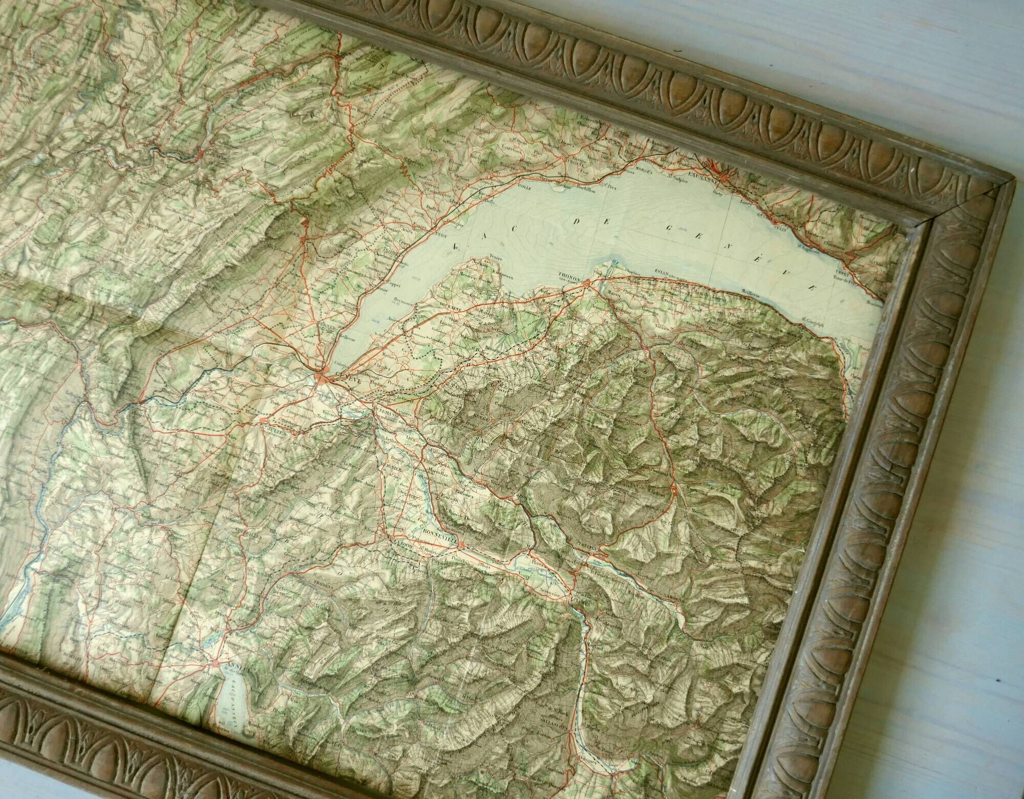 Old map of Geneva, Lausanne, Thonon, Nantua, Annecy.