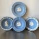 Lot de 4 Wedgwood BLEU Jasperware vintage