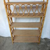 Vintage rattan shelf