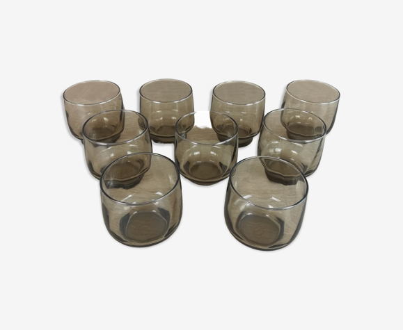 9 verres Lever en verre fumé