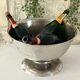 French champagne cooler bowl Leclerc Briant Vinum silver plated