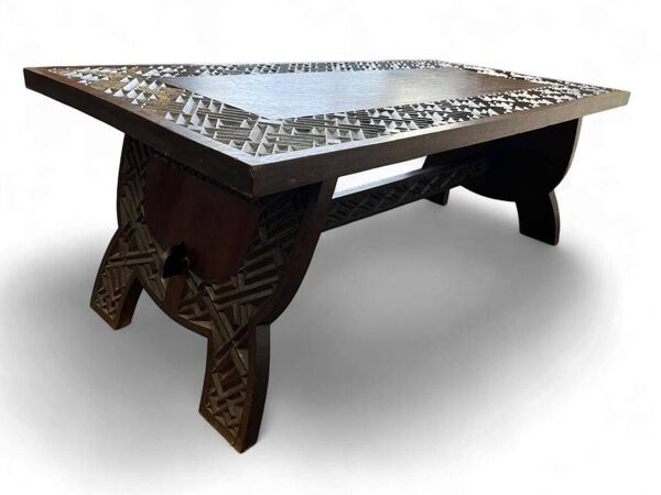 Table basse brutaliste vintage / table basse
