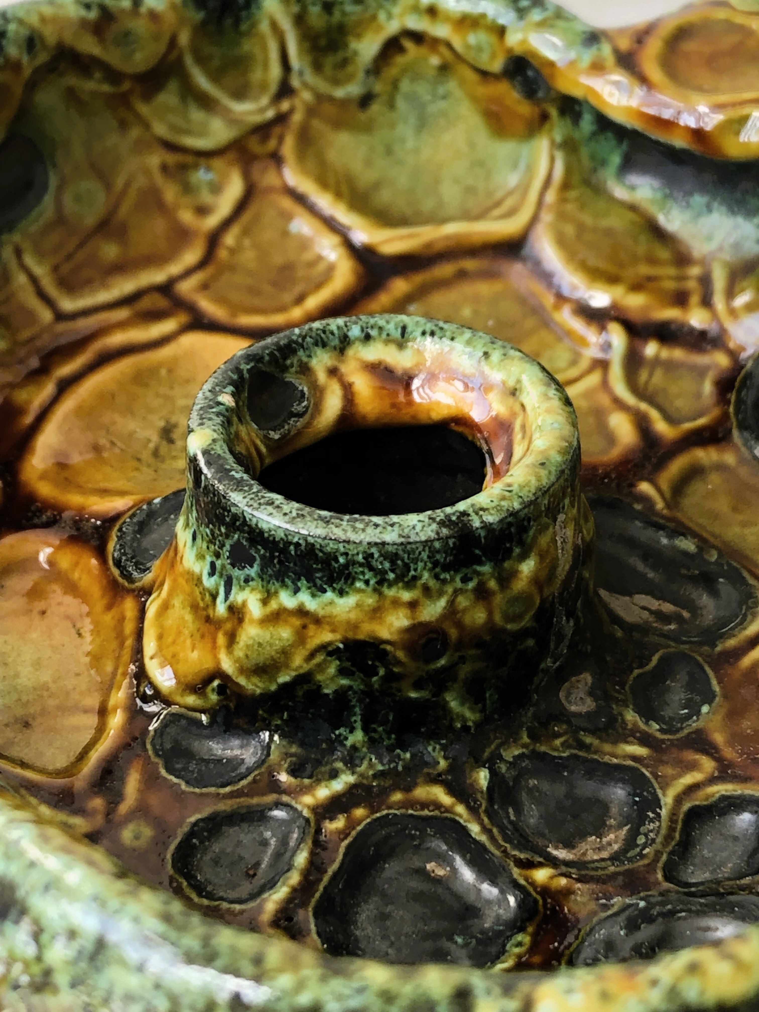 Colorful lava candle holder