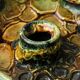 Colorful lava candle holder