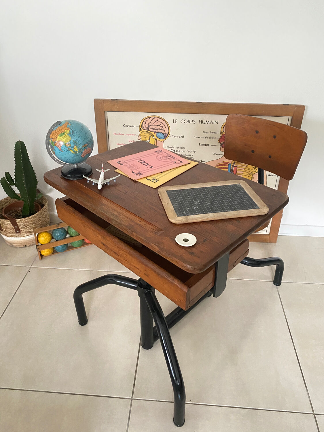 Vintage school desk