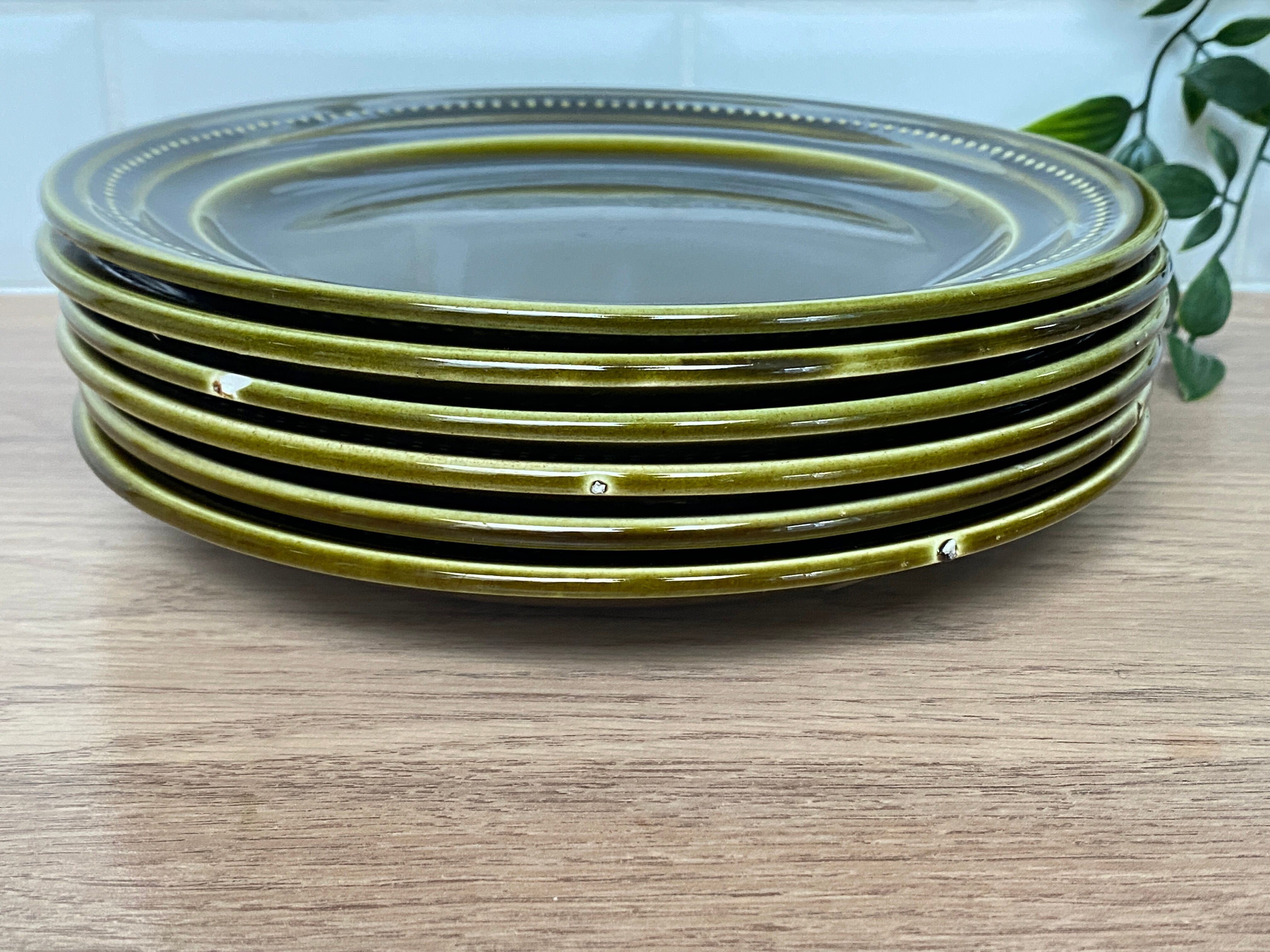 Set of 6 dessert plates in earthenware of St Amand