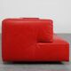 Red Mid-century 3-seater Leather Sofa by Edra, Italy 2000