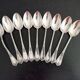 Set of 9 small silver spoons Henri Soufflot