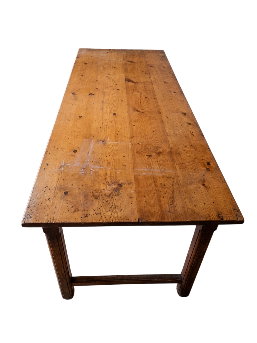 Red Fir Farm Table - Size 200cm - Side Drawer