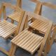 4 chaises pliantes bois vintage