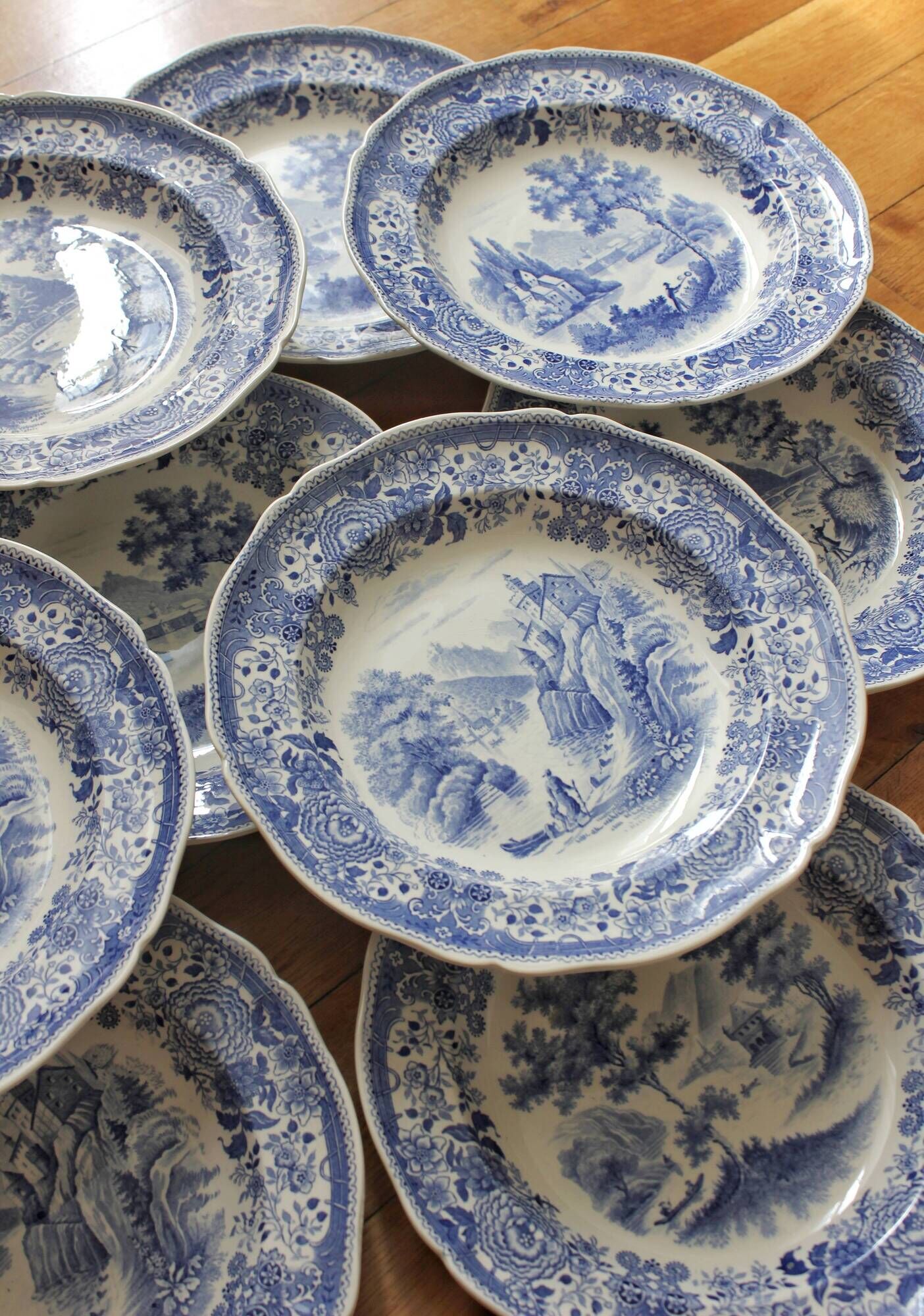 11 vintage Villeroy and Boch "Burgenland" earthenware soup plates